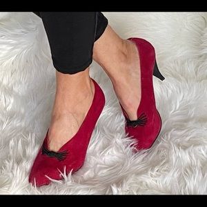 Sexy Fuchsia Suede Heels